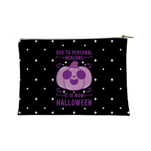 Due To Personal Reasons It Is Now Halloween Pumpkin (Purple) Accessory Bag