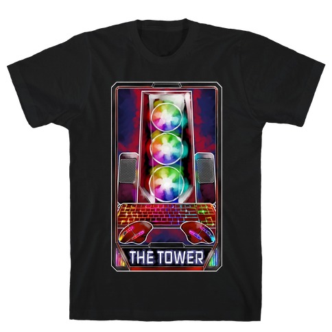 The Gaming Tower Tarot Card T-Shirt