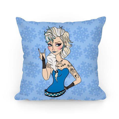 Punk Rock Ice Queen Parody Pillow