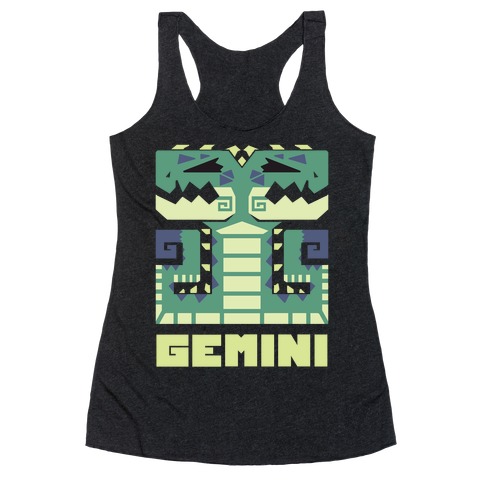 Monster Hunter Astrology Sign: Gemini Racerback Tank Top