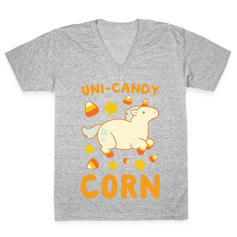 Uni-Candy Corn V-Neck Tee Shirt