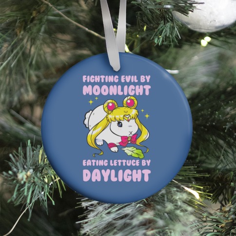 Fighting Evil By Moonlight Eating Lettuce By Daylight Ornament