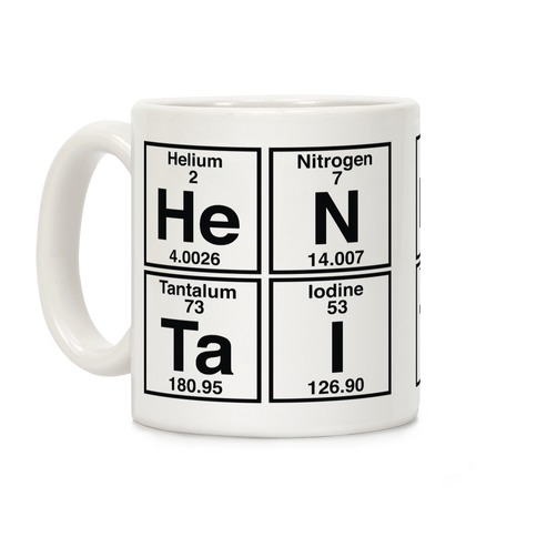 Hentai Periodic Elements Coffee Mug