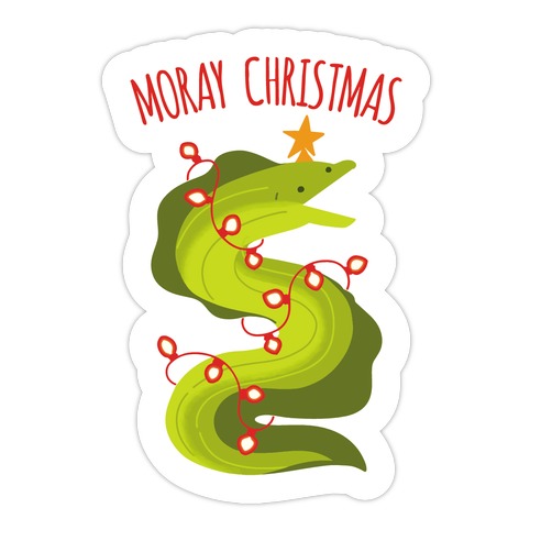 Moray Christmas Die Cut Sticker