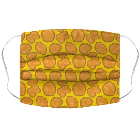 Chicken Nugget Pattern Face Mask Accordion Face Mask