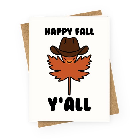 Happy Fall Y'all (Country Leaf) Greeting Card