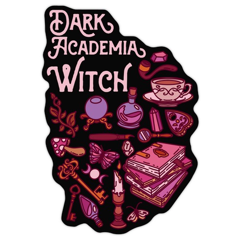 Dark Academia Witch Pattern Die Cut Sticker | LookHUMAN