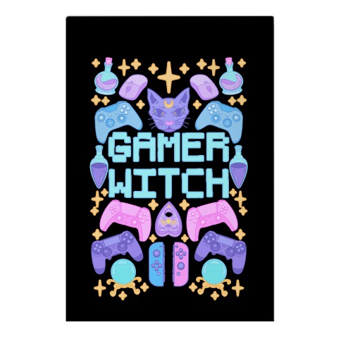 Gamer Witch Garden Flag