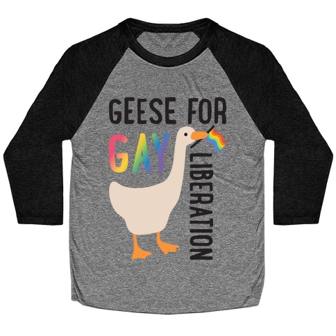 Geese For Gay Liberation Baseball Tee
