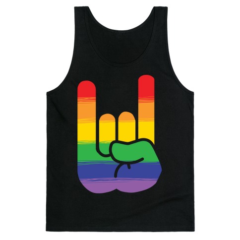 Rock On Gay Pride Tank Top