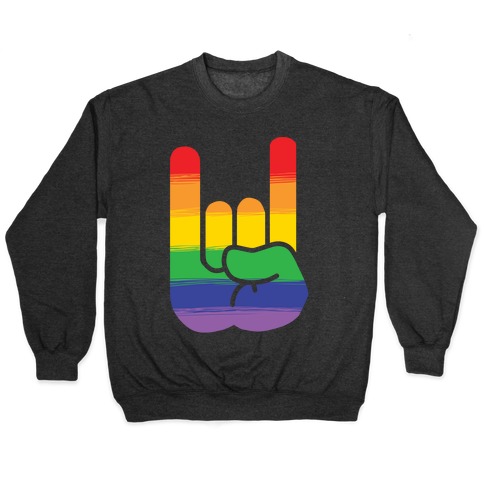 Rock On Gay Pride Pullover