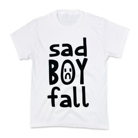 Sad Boy Fall Kids T-Shirt