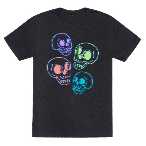 Pastel Skulls Glitch T-Shirt