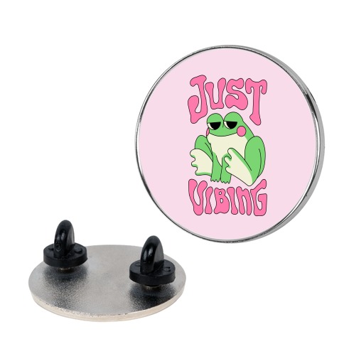 Just Vibing Groovy Frog Pin
