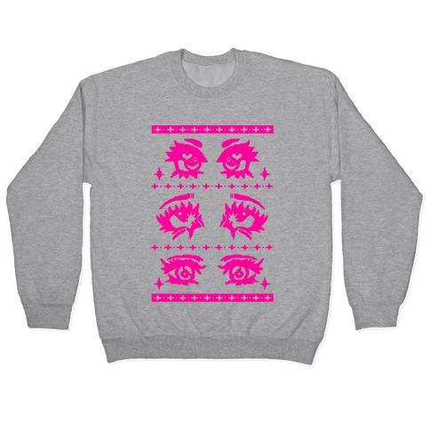 Anime Eyes Ugly Sweater Pullover