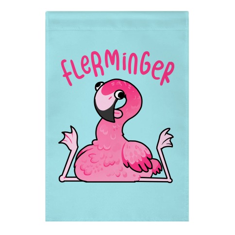 Derpy Flamingo Flerminger Garden Flag