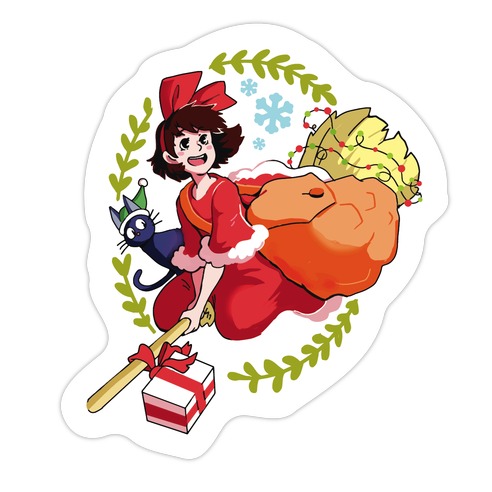 Kiki's Christmas Gift Delivery Die Cut Sticker