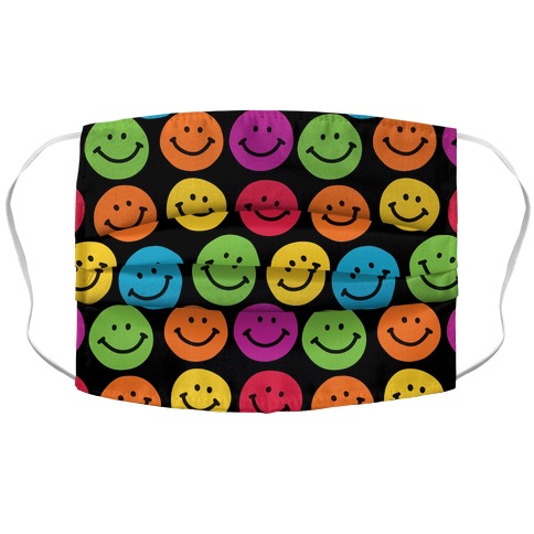 Smiley Sticker Pattern Accordion Face Mask
