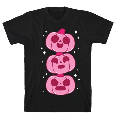 Kawaii Pumpkin Trio Pink T-Shirt