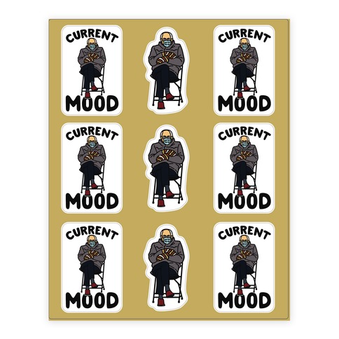 Current Mood Sassy Bernie Sanders Stickers and Decal Sheet