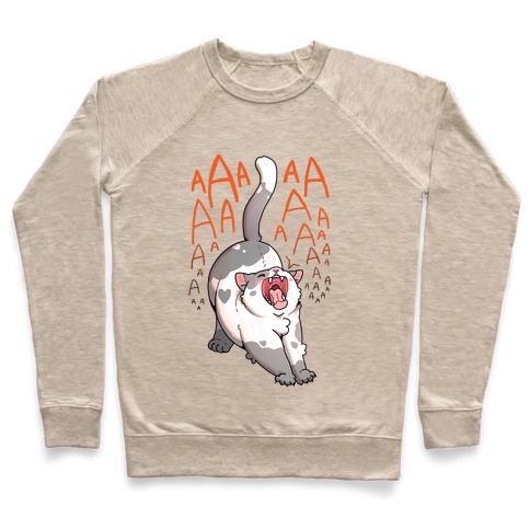 Screaming Yawning Cat Pullover