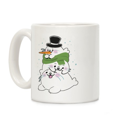 Seal Stack Snowman Coffee Mug