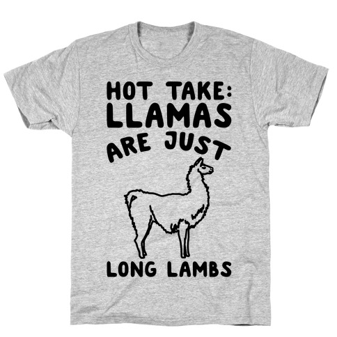 Hot Take Llamas Are Just Long Lambs T-Shirt