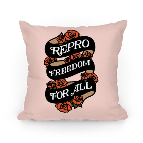 Repro Freedom For All Roses and Ribbon Pillow