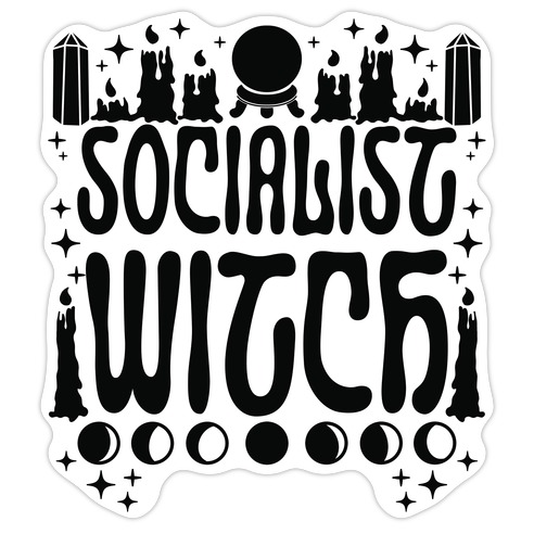 Socialist Witch Die Cut Sticker