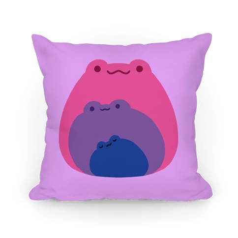 Frogs In Frogs In Frogs Bisexual Pride Pillow