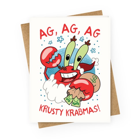 Krusty Krabmas!  Greeting Card