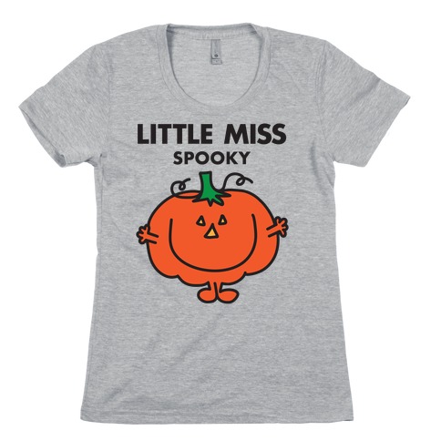 Little Miss Spooky Halloween Pumpkin Womens T-Shirt
