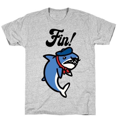 Fin French Shark Parody T-Shirt