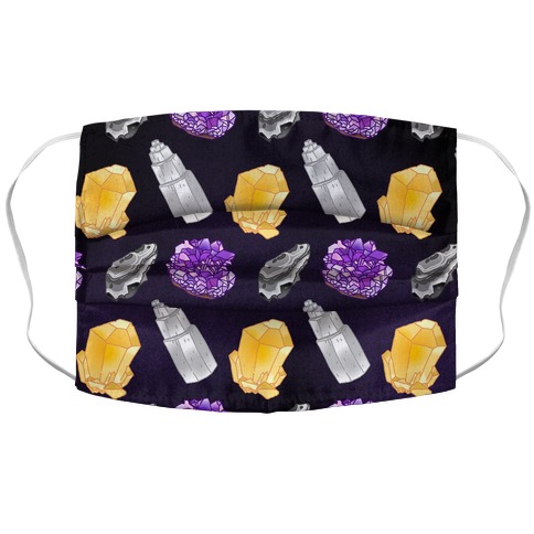 Enby Crystals Accordion Face Mask