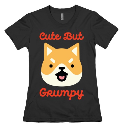 Cute but Grumpy Shiba Inu Womens T-Shirt