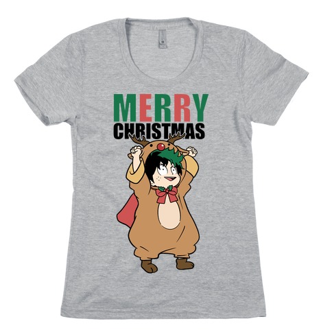 Deku Reindeer Christmas Parody Womens T-Shirt