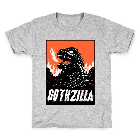Gothzilla Goth Godzilla Kids T-Shirt