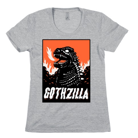 Gothzilla Goth Godzilla Womens T-Shirt