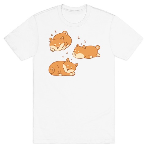 Sleepy Shibe Pattern T-Shirt