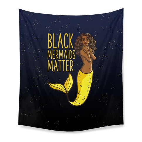 Black Mermaids Matter Tapestry