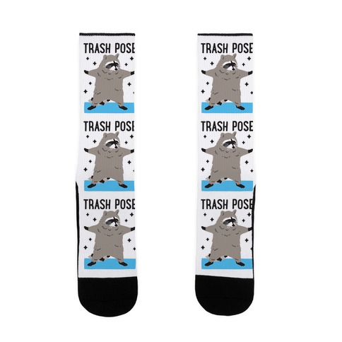 Trash Pose Raccoon Sock
