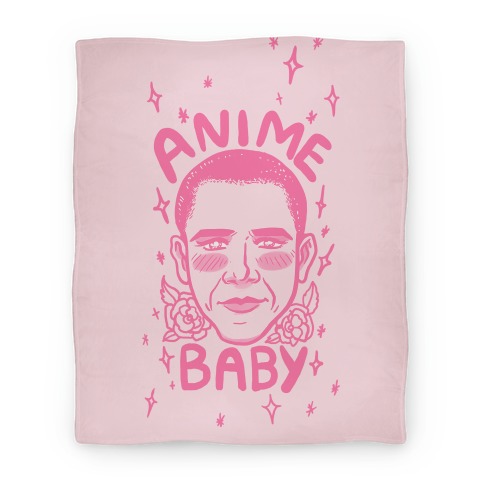 Anime Baby Obama Blanket