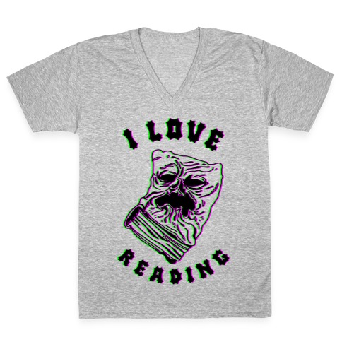 I Love Reading (The Necronomicon) V-Neck Tee Shirt