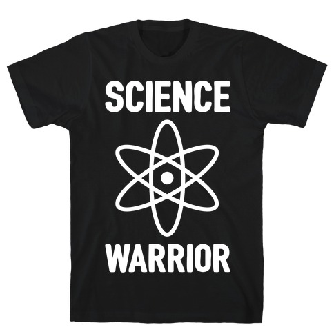 Science Warrior White Print T-Shirt