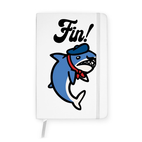 Fin French Shark Parody Notebook