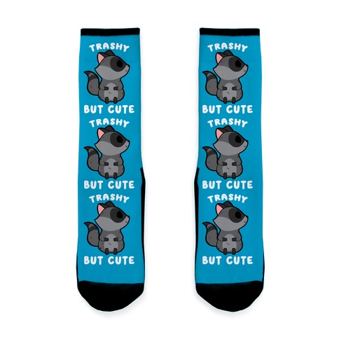 Trashy But Cute Raccoon Sock
