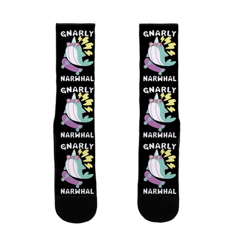 Gnarly Narwhal Sock