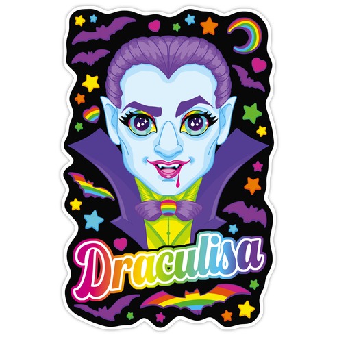 Draculisa Frank Dracula Parody Die Cut Sticker