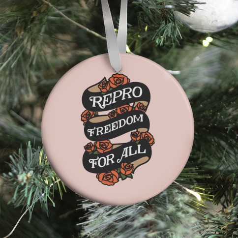 Repro Freedom For All Roses and Ribbon Ornament