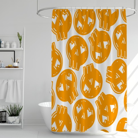 Festive Skull Pattern (white) Shower Curtain